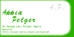 appia pelger business card